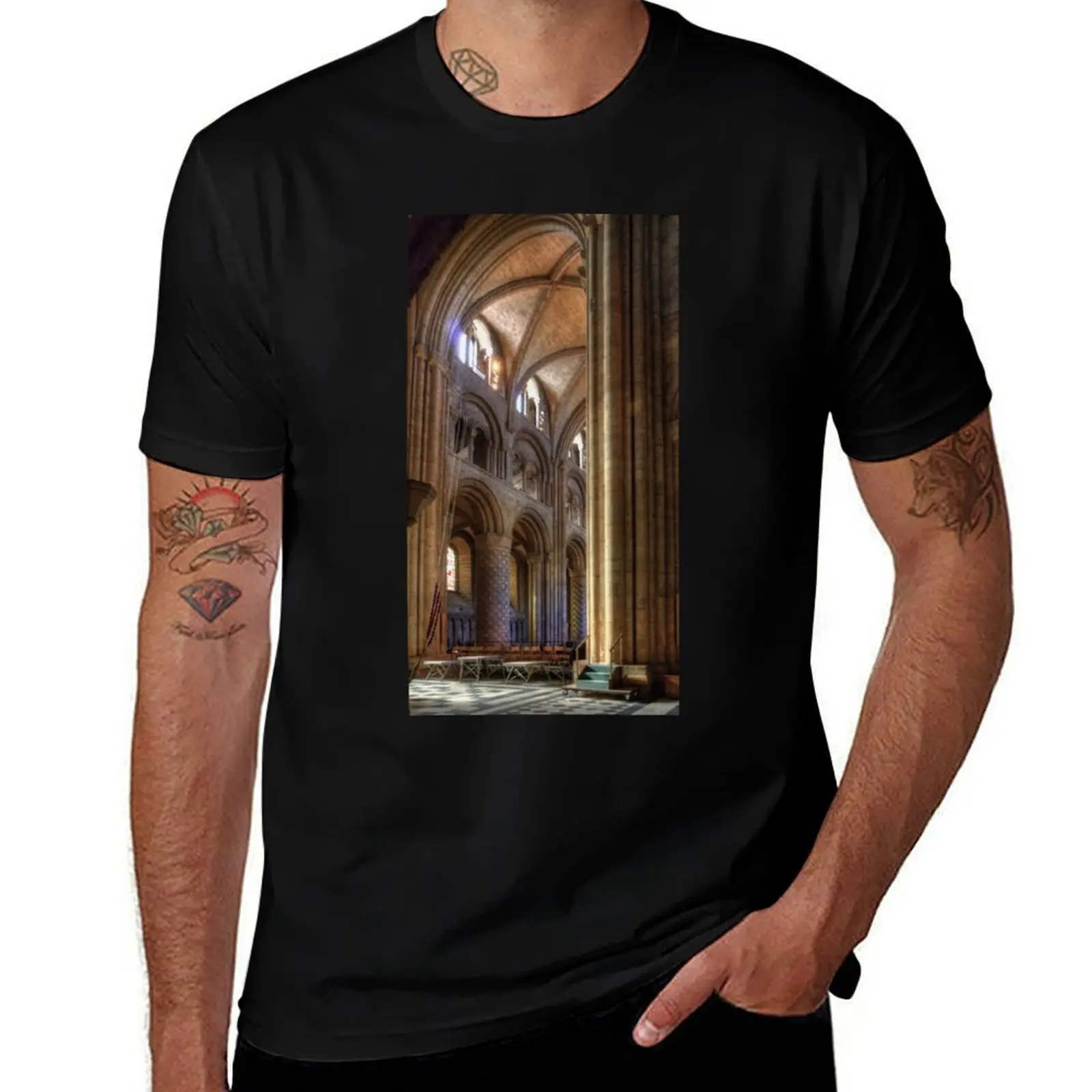 Durham Cathedral Arch T-Shirt t shirts for man pack cotton T-Shirt