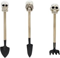 Miniature Gardening Rake Gardening Tools,3pcs Creative Skull Portable Garden Hand Tools Set, Mini Gardening Tools, for Flowers S