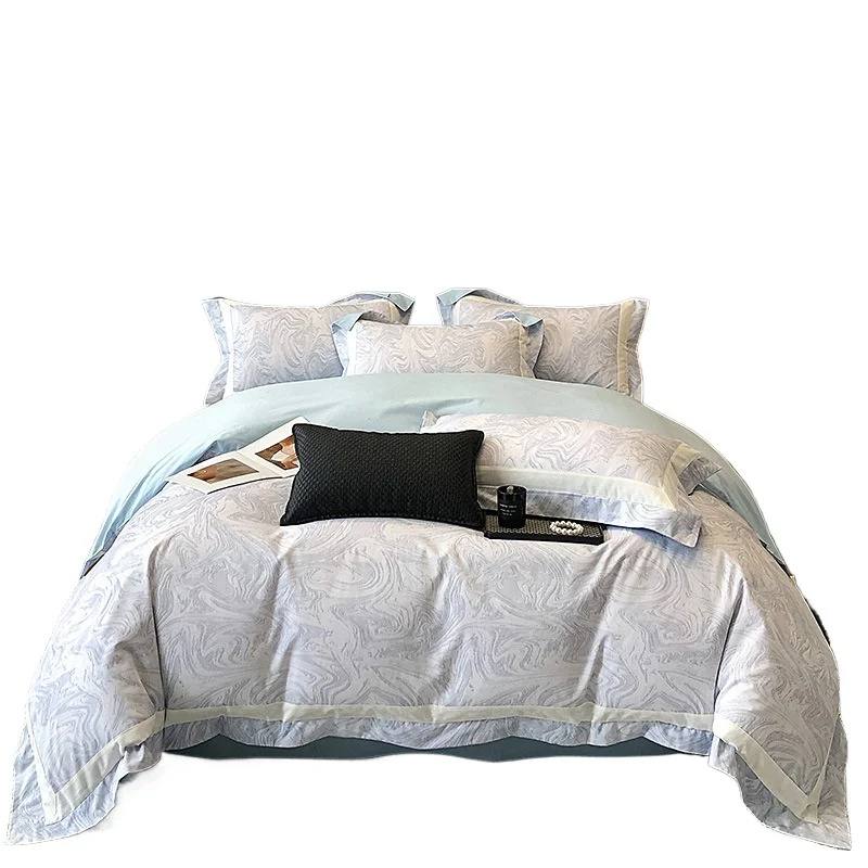 Class A cotton ultra-fine denier long-staple cotton abraded four-piece set, thickened pure cotton texture in autumn and winter