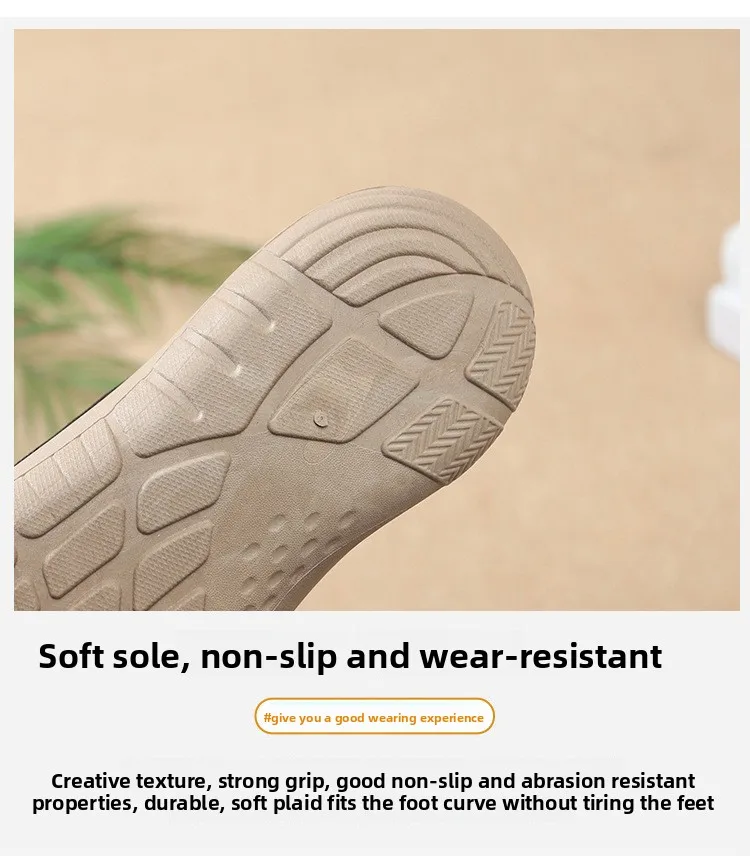 Damen Slip-On Schuhe im Stil von alten Peking-Stoffschuhen, atmungsaktive, gewebte, flache Schuhe, weich, rutschfest, bequem, zum Gehen, für Mütter, lässig, alltagstauglich, leichte Sneaker – Detail 7