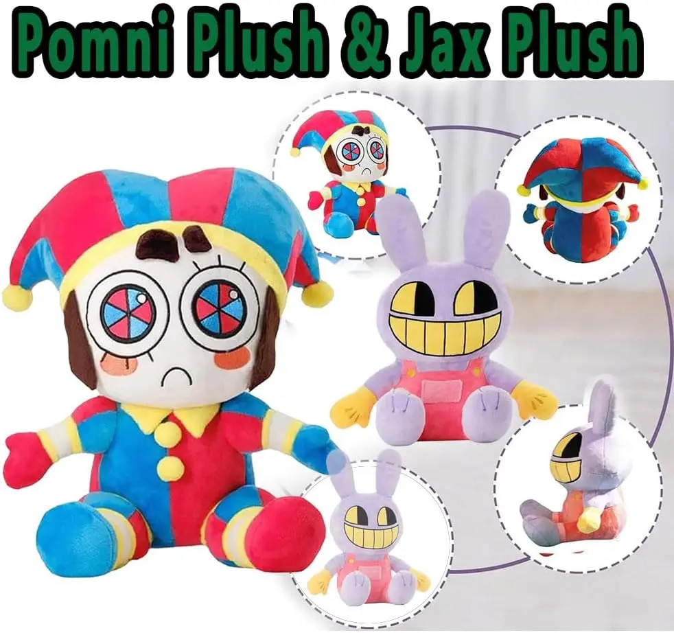 2023 New The Amazing Digital Circus Plush,Pomni Plushies Toy for TV Fans Gift,Cute Stuffed Figure Doll Christmas Choice for Kids