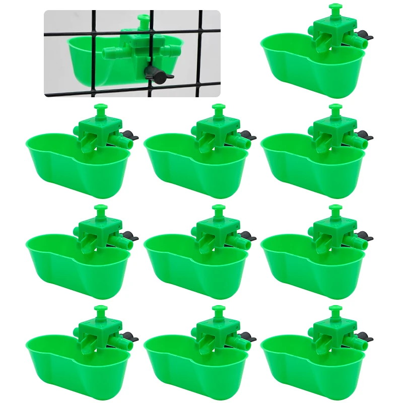 Bebedero automático para aves, cuenco de alimentación de agua para palomas, codorniz, pollo, vasos dobles con tornillos, alimentador de aves,