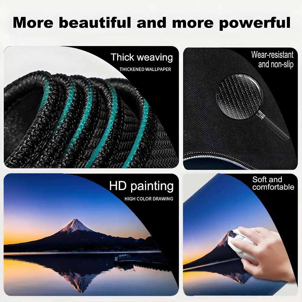 China's hot-selling mouse pad Mount Fuji, Japan photo Beautiful  XXL Game Exclusive MousePads PC Computer pad Non-slip Decor