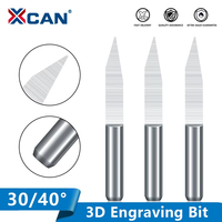 XCAN 10pcs PCB Engraving Drill Bits 30 40 Degrees V Groove Router Bits Carbide End Mills 1/8\