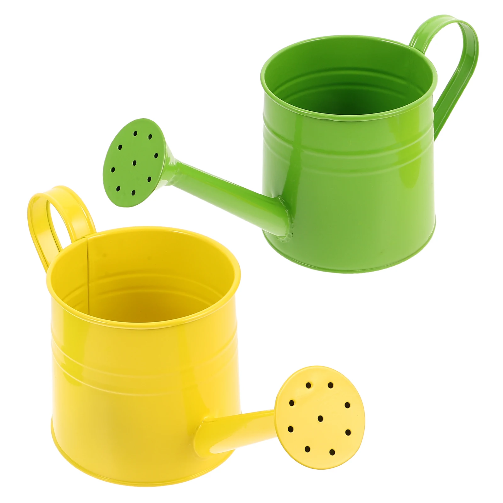 

2Pcs Colored Metal Watering Can Handmade Iron Garden Jug for Plant Hydration Unique Flower Vase Container Outdoor Indoor
