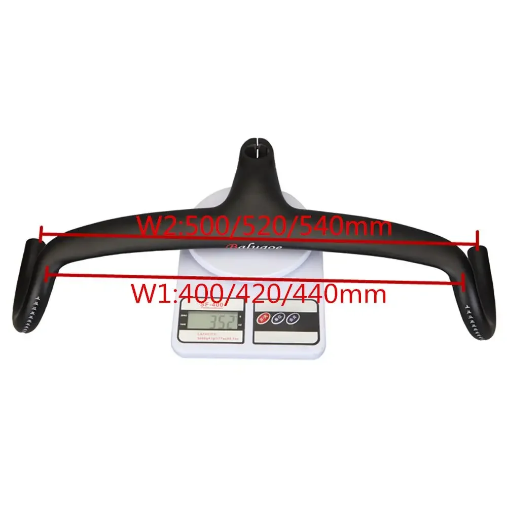BALUGOE Red Label Gravel Full Internal Wiring T800 Carbon Fiber Integrated Handlebars Absorb Vibration Road Bicycle Handlebars