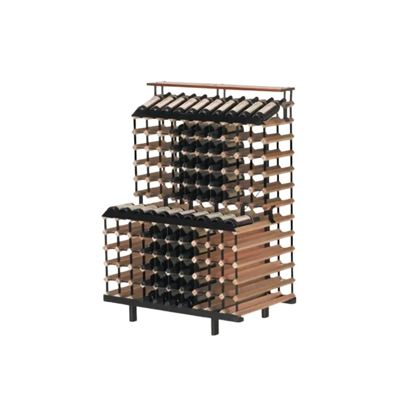 Solid Wood 160 Bottles of Red Wine Household Wine Wine Cabinet Bottle Diagonal Storage Wine Rack