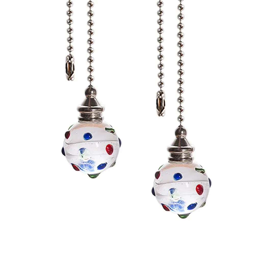 Ventilatore decorativo per bagno decorativo per ventilatore a soffitto Catena di cristallo Catena di cristallo Stile di cristallo Maniglia per cavo a catena di trazione in stile cristallo