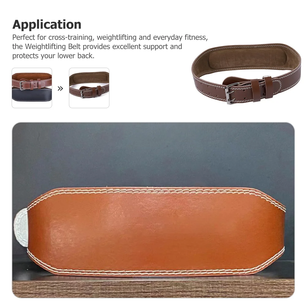 

Fitness Waist Belt with Adjustable Lumbar Support for Weightlifting Cross-Training Squats Pull-Ups Back Brace for Men Sports