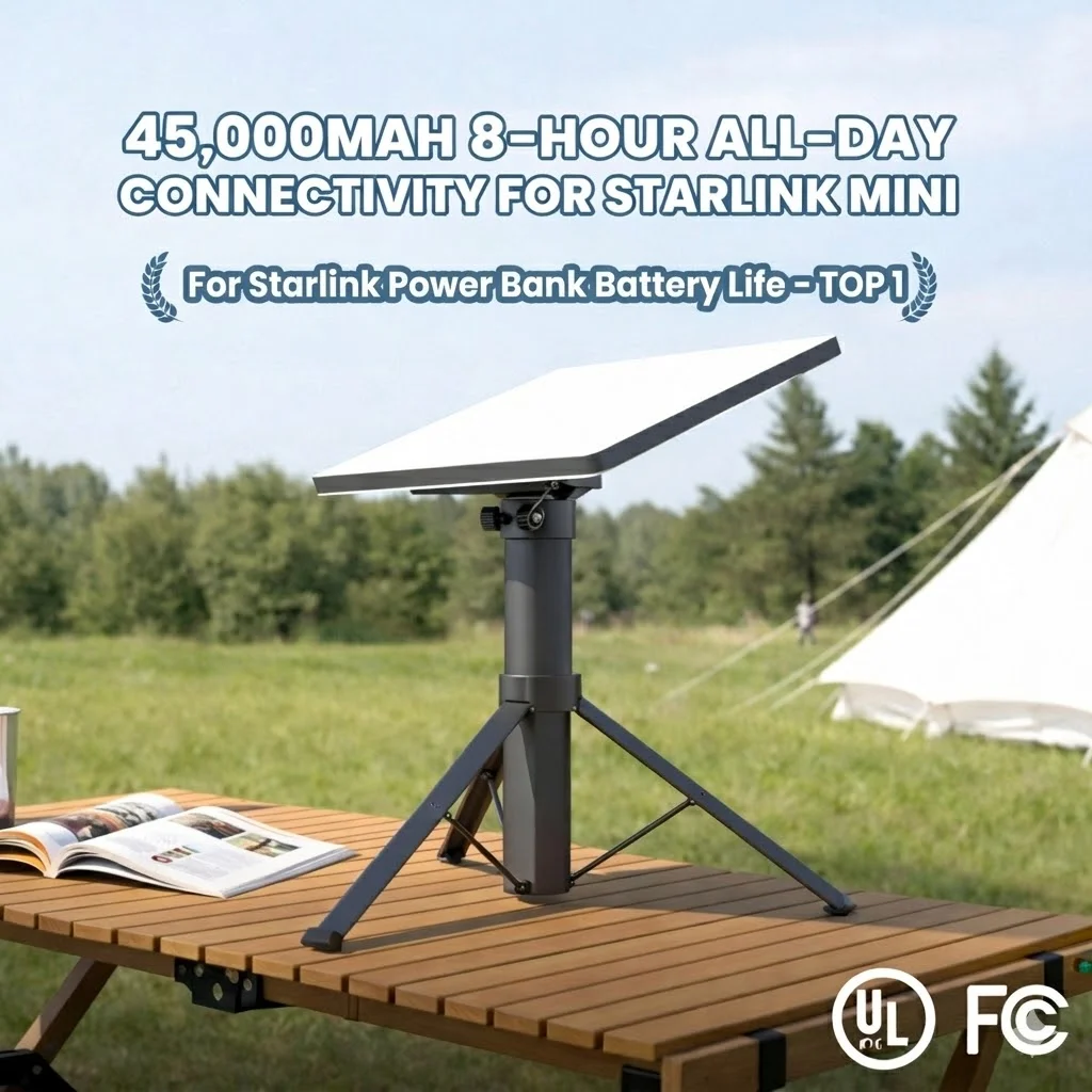 

«все в одном» для крепления Starlink и Power Bank — выход постоянного тока 30 В/2 А, прямая трансляция для кемпинга на открытом воздухе для Starlink Mini Power Stand 8H