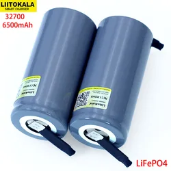 LiitoKala 3.2V 32700 6500mAh LiFePO4 Battery 35A Continuous Discharge Maximum 55A High power battery+DIY Nickel sheets