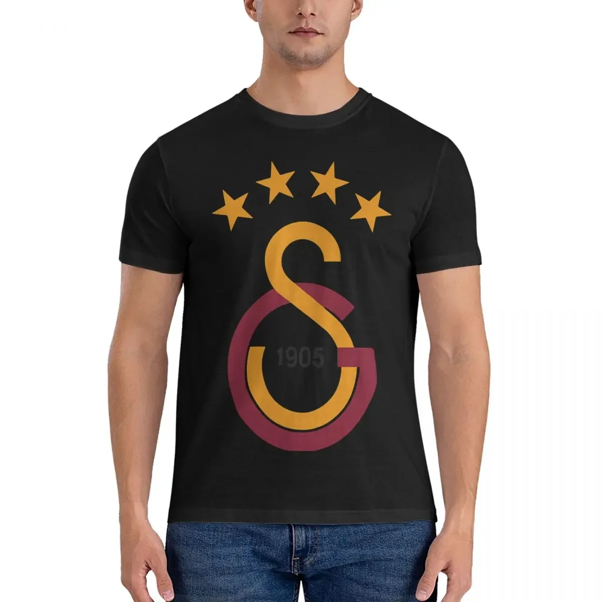 O Neck Short Sleeve T Shirt Adult Clothing Logo T-Shirts for Men Galatasarays Leisure Cotton Tee oversized harajuku graphic tops