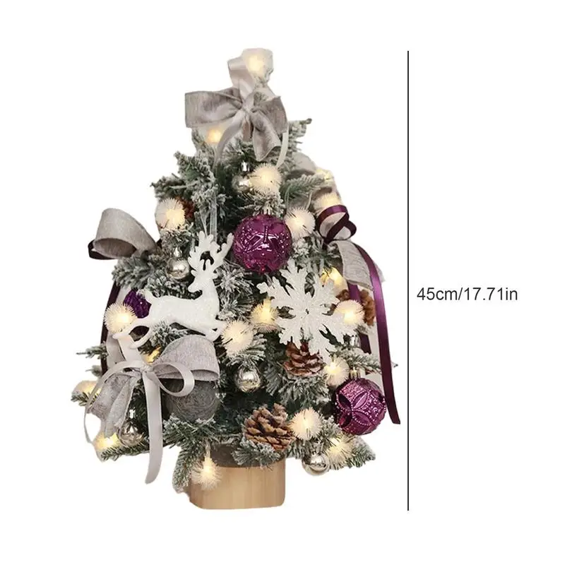 Hot Sale 45cm Small Christmas Tree Table Home Decoration PVC Artificial Xmas Ornaments Small Christmas Tree Party New Year 2025