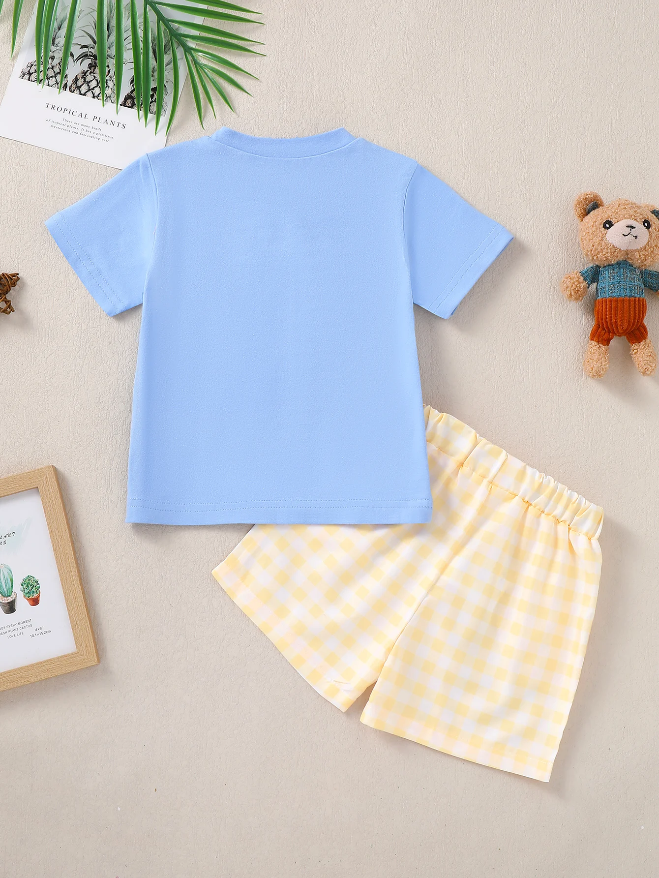 男の子の夏半袖動物誕生日パーティー刺繍パターンショーツセット - Baby Clothing Knitting Patterns のレビューと価格
