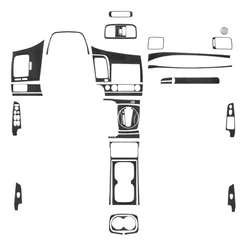 車用カーボンファイバードアハンドル,中央制御ハンドル,換気パネル,粘着テープ,ホンダシビック,2006-11