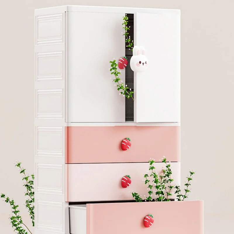 #Shelves Plastic Children Wardrobes Storage Cabinet Organizer Girls Children Wardrobes Closet Placard Enfant Furniture MR50CW