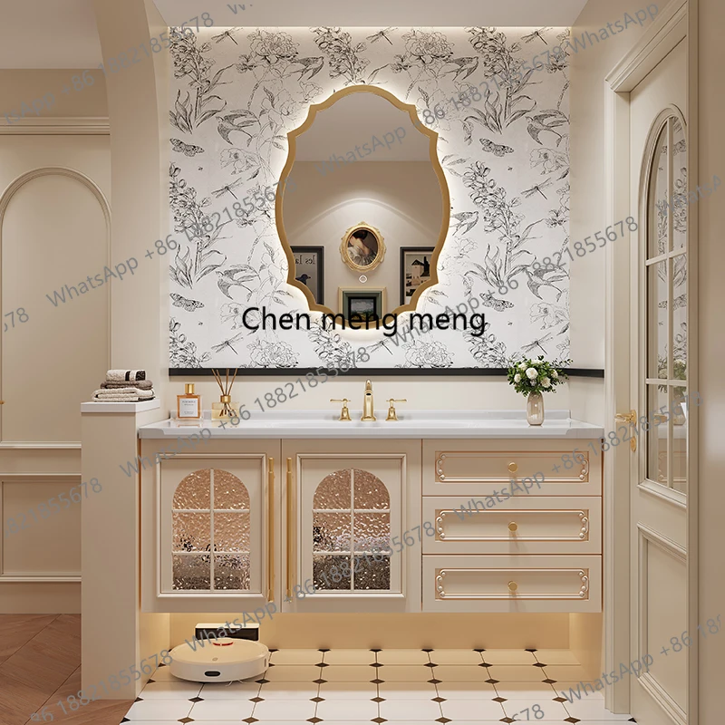a50 Wall Modern Design Bathroom Cabinet Drawer Base Vanity girr Bathroom Cabinet Mirror Storage Sink Meuble Salle De Bain Furnit