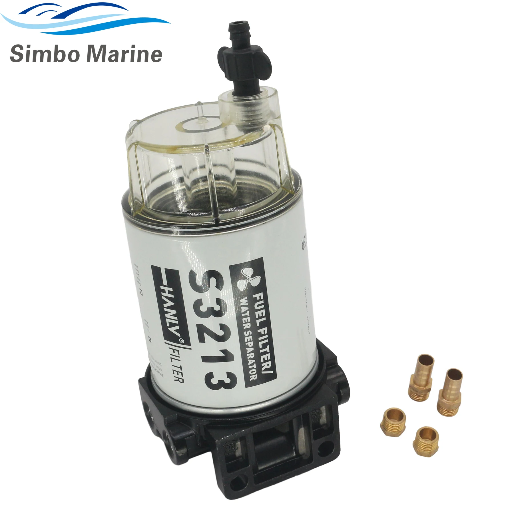 S3213 Boat Fuel Filter Water Separator Replacement Fits for Yamaha Mercury Mariner Racor Outboard Engine 10 Micron 35-60494-1