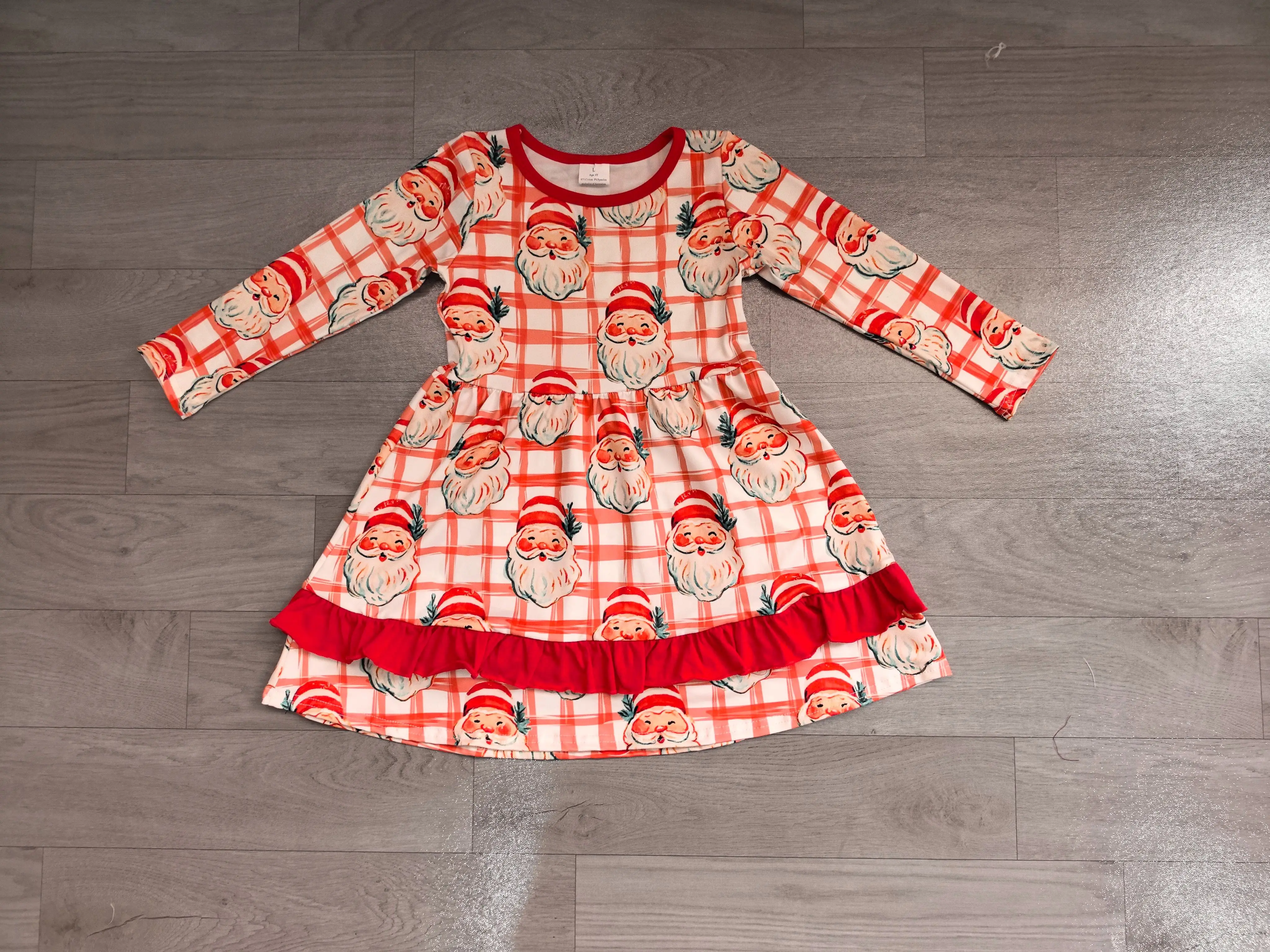Baby Clothing Wholesale - Vestido de manga comprida com babados