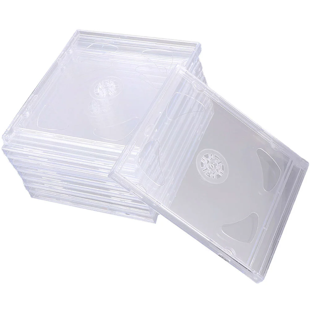 

9 Pcs Dvd Jewel Container Electronics Case Transparent Cases Clear CD Double Holders