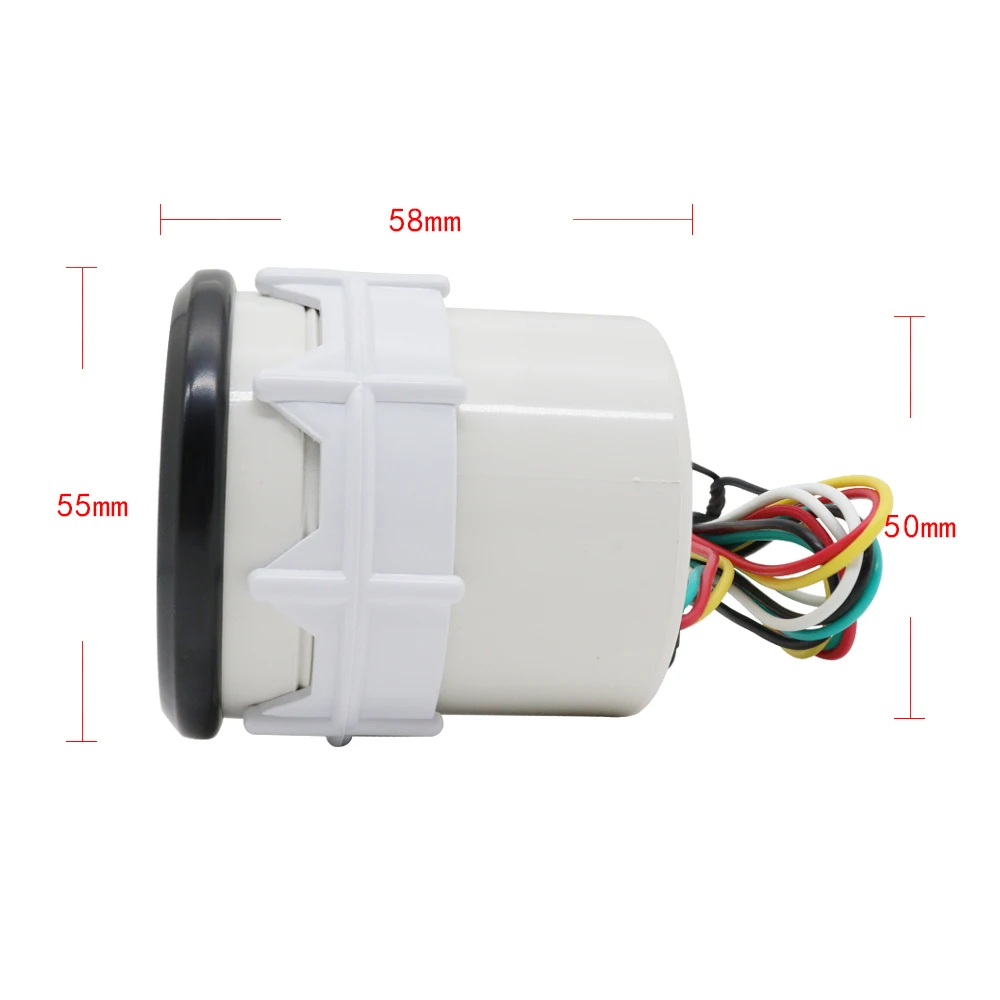 2\'\' 52mm Universal Smoke Lens Auto Tachometer White LED 0-8000 RPM Gauge Car Meter For 1-8 Cylinders Gasoline Car