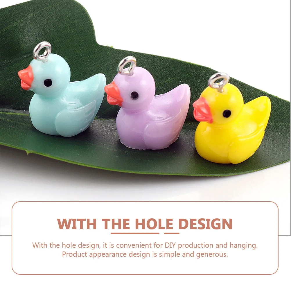 

40pcs Duck Resin Charms For Jewelry Making Charms Jewelry Making Crafts Mixed Color DIY Accessories Necklace Bracelet Earrings