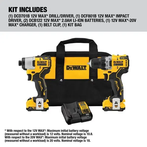 Cordless CombInation Kit, 2 Tools, 12V DC