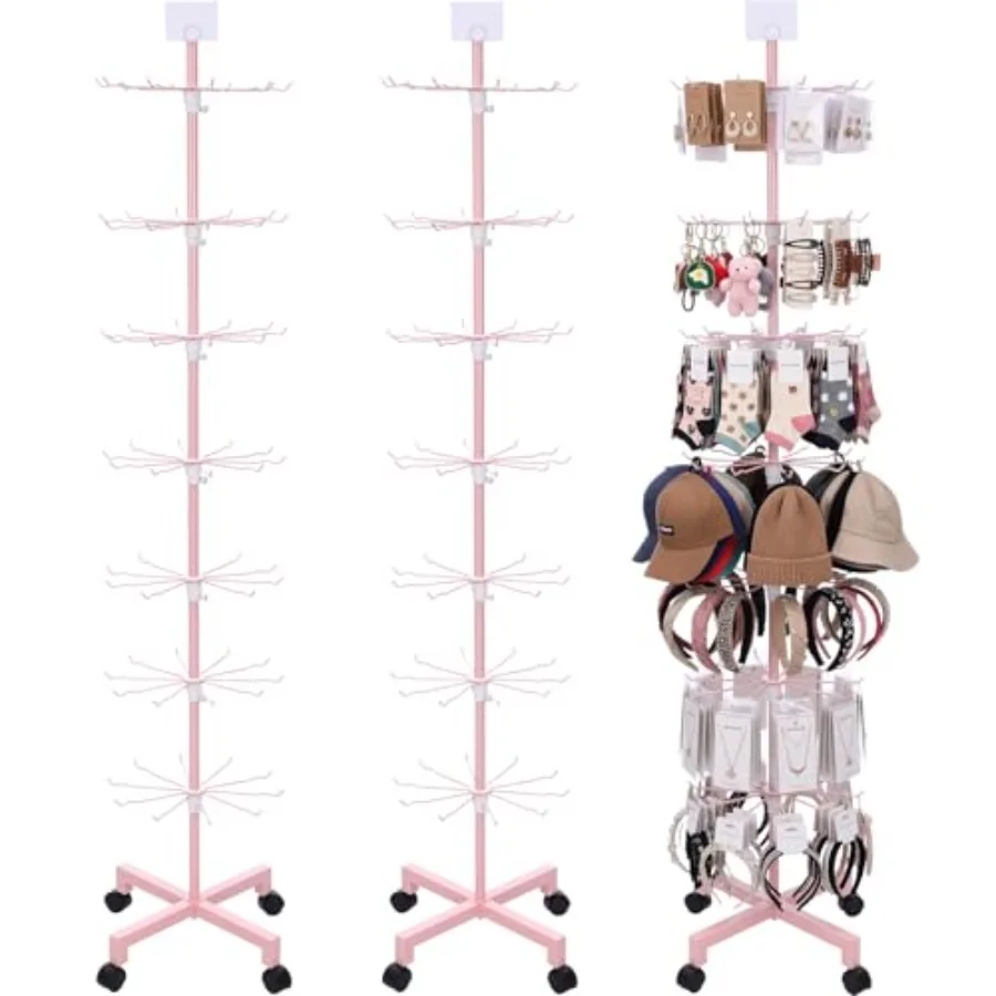 Pcs Rotating Retail Display Stand Display Rack for Earring Keychains Jewelry Vendor Events and Stores Movable Adjustable Shop S
