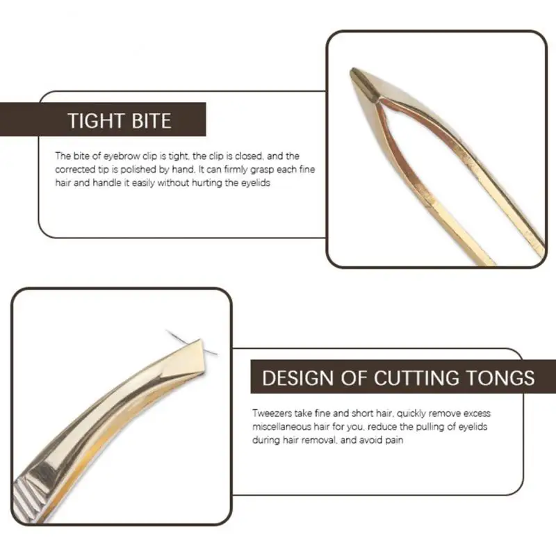 Eyebrow Trimming Clip Eyebrow Pliers Tool Eyebrow Clip Stainless Steel Clip Eyelash Double Eyelid Tweezers Slant Makeup Tool