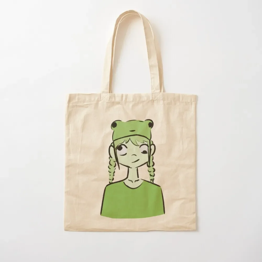 

Frog Girl Tote Bag Women bags shopper bag women canvas Bag