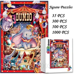 Disney Dumbo Jigsaw puzzle 35/300/500/1000 pezzi collezione di personaggi dei cartoni animati puzzle d'arte per bambini giocattoli per la prima educazione