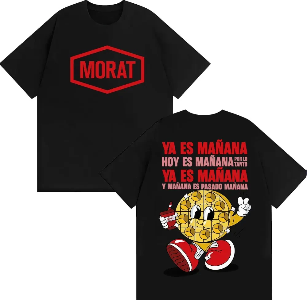 Camiseta de la banda Morat Ya Es Manana Hoy Es Manana para hombre y mujer, camisetas estéticas de dibujos animados de manga corta, camisetas de verano con cuello redondo