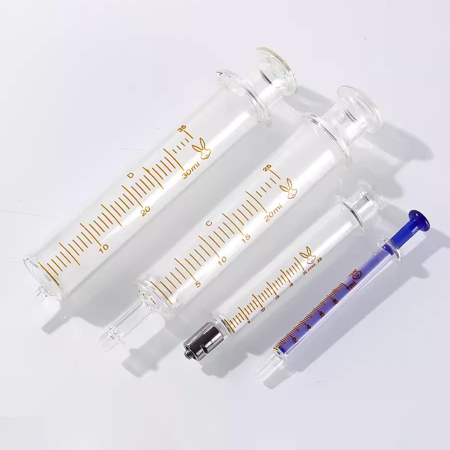 

1/2/5/10/20/30ml/50ml/100ml Glass syringe Glass enema sampler dispensing with ink chemical medicineEnema syringe Feeding booster