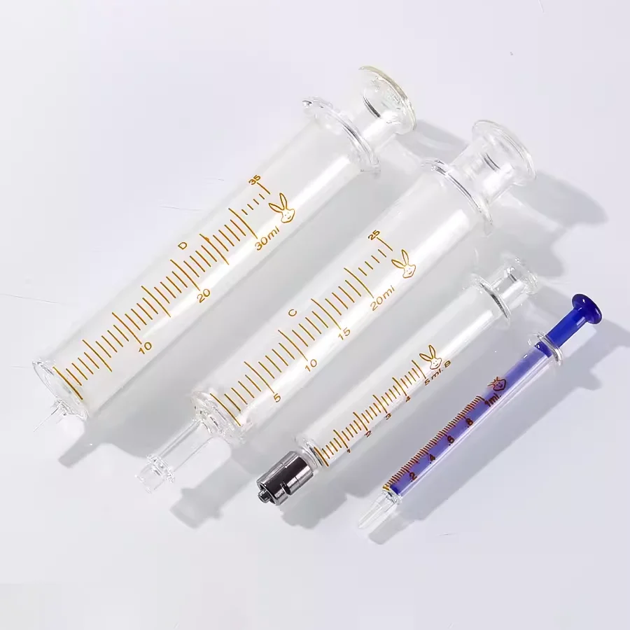 1/2/5/10/20/30ml/50ml/100ml Glass syringe Glass enema sampler dispensing with ink chemical medicineEnema syringe Feeding booster