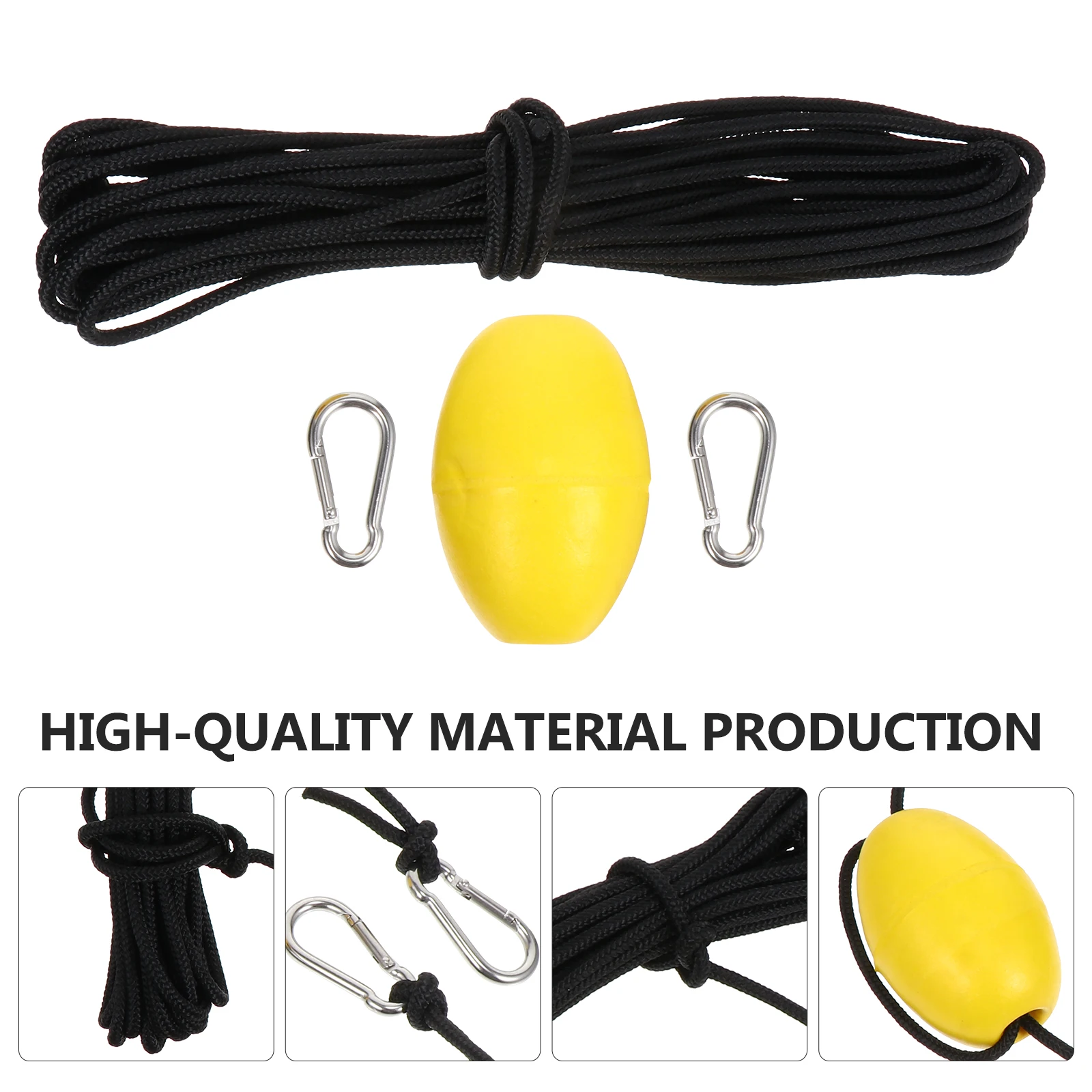 

Nylon PVC Rope Buoy Float for Kayak Boat Accessories Lightweight Durable Professional Marine Supplies Drift Anchor Fishing Rope