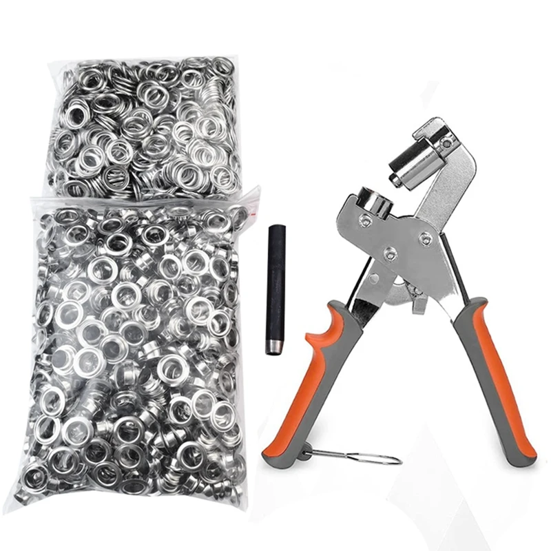 800 PCS Grommet Tool Kit 3/8 Inch(10Mm) Handheld Grommet Tool,Tarp Grommet Kit Heavy Duty