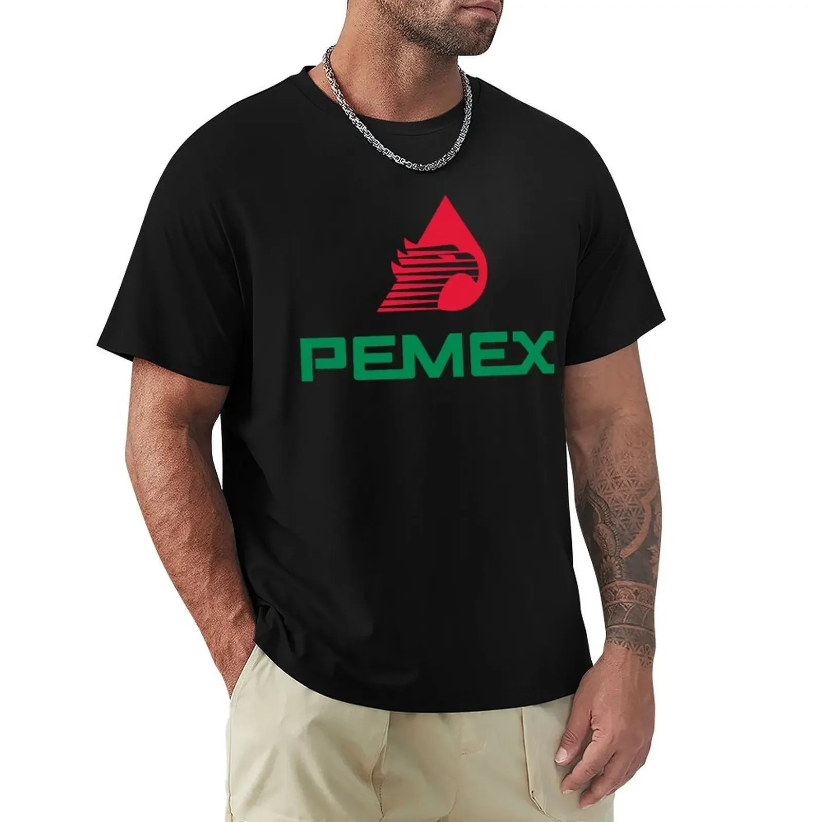 T-shirt Pemex vestiti carini vestiti kawaii taglie forti t-shirt nere da uomo