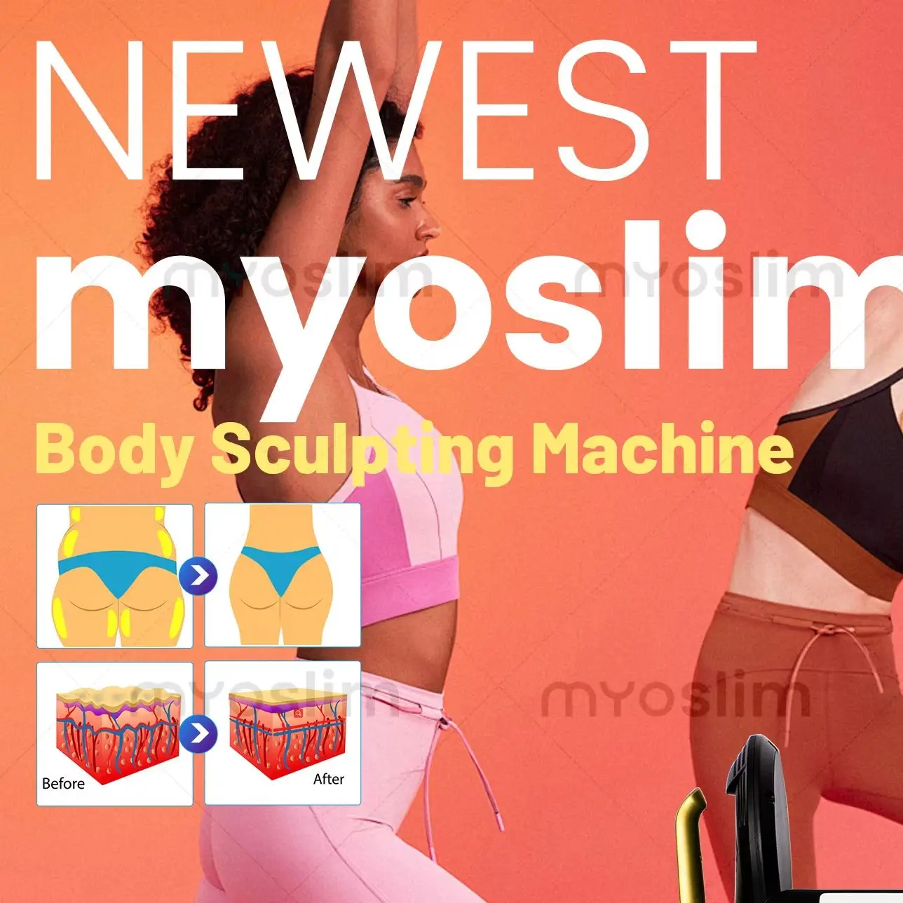 Ems Profession Body Sculpt Machine 6500W EMS Neo RF Fat Slimming Burning MYOslim Muscle Stimulation Body Sculpting 15 Electromagnetic Shaping