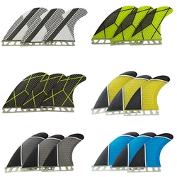 M Surfboard Fins Tri Fins Set Single Tab Thruster Carbon Fiber Surf Fins UPSURF FUTURE G5 Fins Set Surf Board Stabilizer