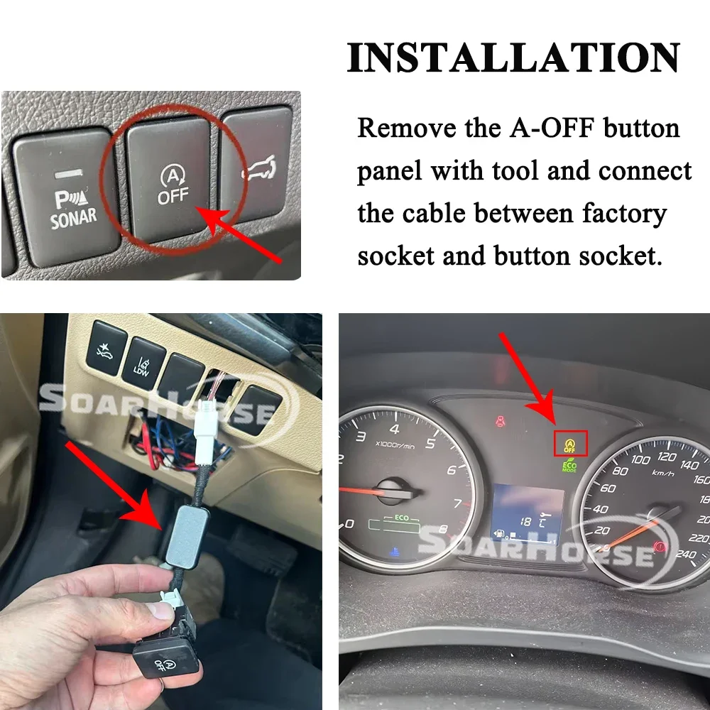 A Off Automatic Start Stop Eliminator Canceller Cable Closer Device Delete Plug For Mitsubishi Triton L200 MK5 19-23 MK6 23-26