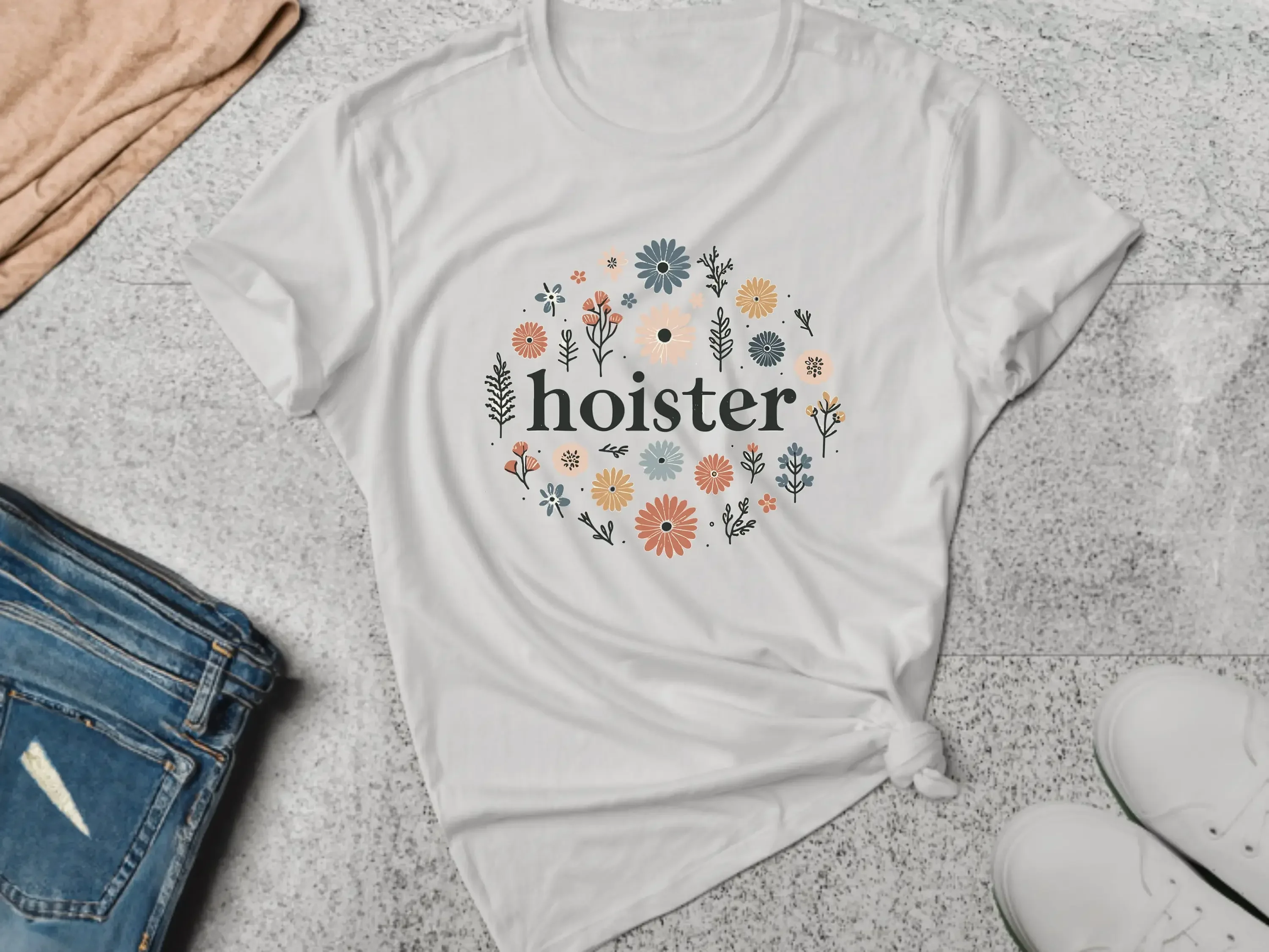 Lifting T Shirt Hoist Floral Flower Crane Op Hoisting Equipment Heavy Lift