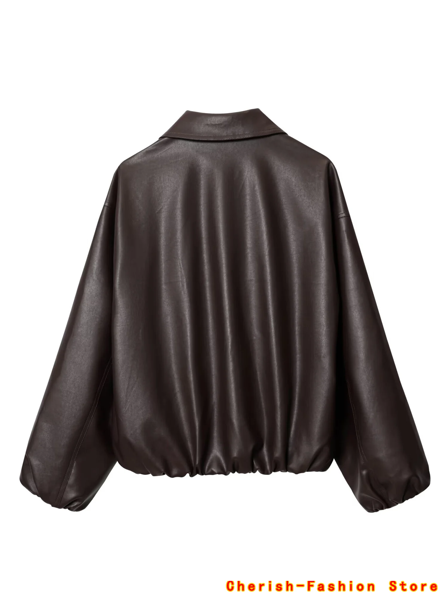 Jaket Kulit Wanita Jaqueta Feminina Pakaian Jalanan Pakaian Luar Casaco Feminino Mantel Kulit Merah Hitam Giacca Pelle Donna Insz