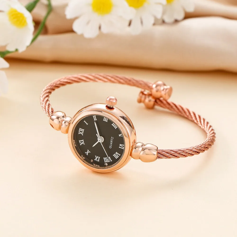 Fashion Luxury Bangle Bracelet Retro Alloy Quartz Watch Wristwatch Chain Watches Women Bangle Bracelet image 2