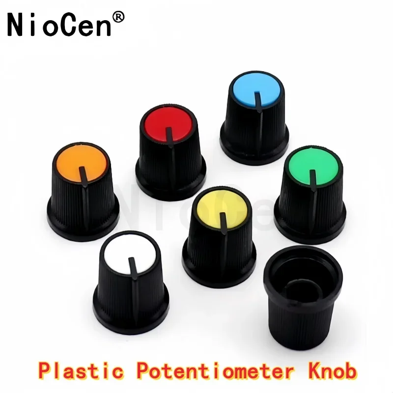 

（10pcs）Plastic dual color potentiometer knob, amplifier, audio volume adjustment knob cap