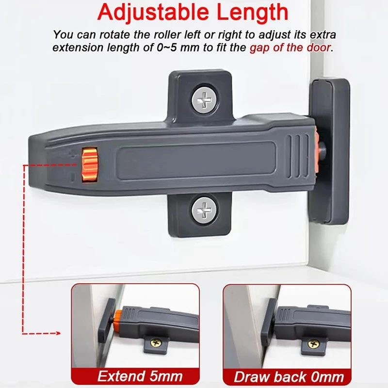 A32R-Self-Lockingตู้ประตูRebounderปรับล็อคRebounderตู้เสื้อผ้าแผงประตูตู้Push-เปิดประตู