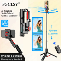FGCLSY 5 in 1 Selfie Stick Gimbal Stabilizer For phone With Bluetooth Remote Intelligent AI Follow-Up Anti Shake Pan Tilt Tripod