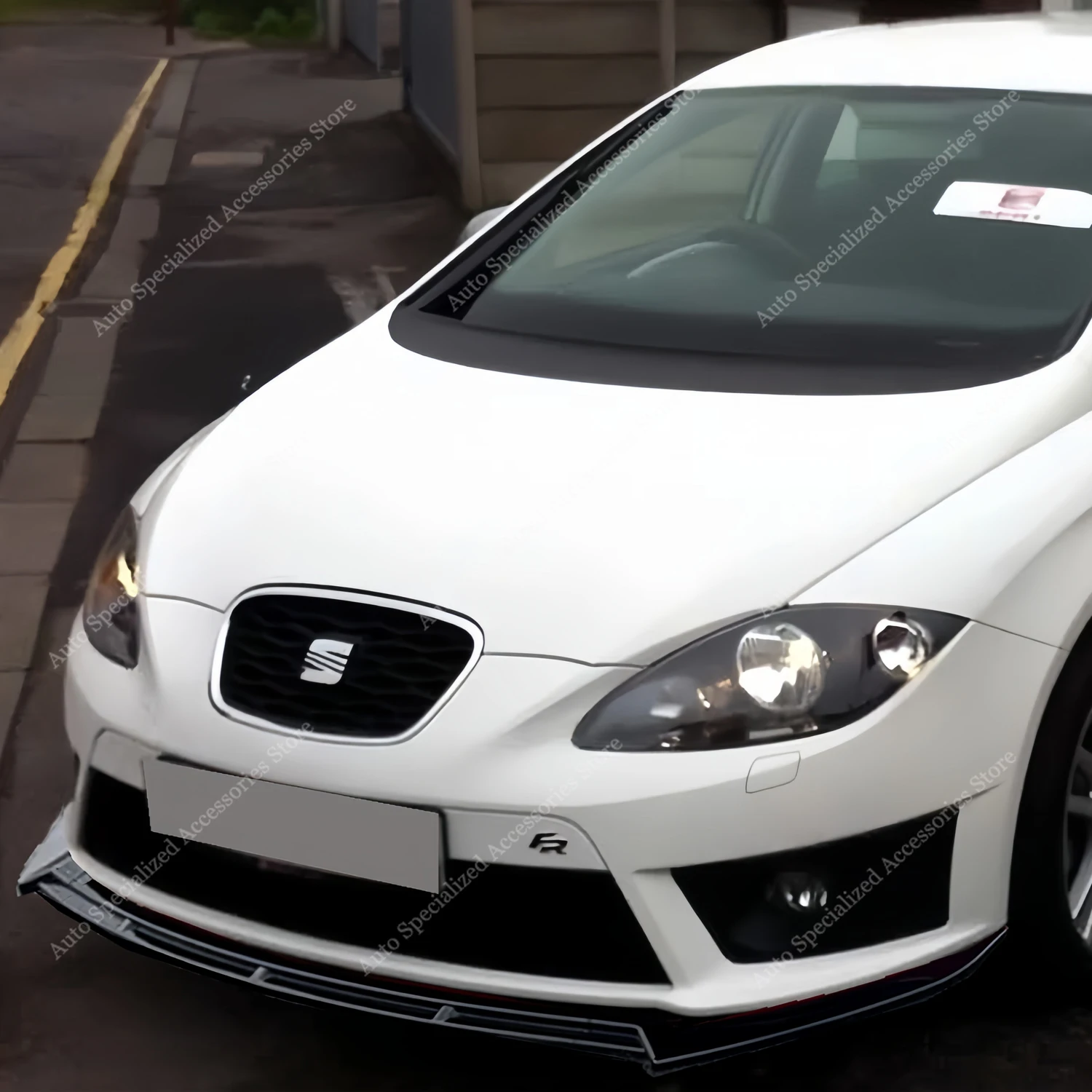 Gloss Black ABS Front Bumper Lip Spoiler Splitter Diffuser Retrofit For Seat Leon MK2 2.5 FR/Cupra Hatchback 2009-2012 Facelift