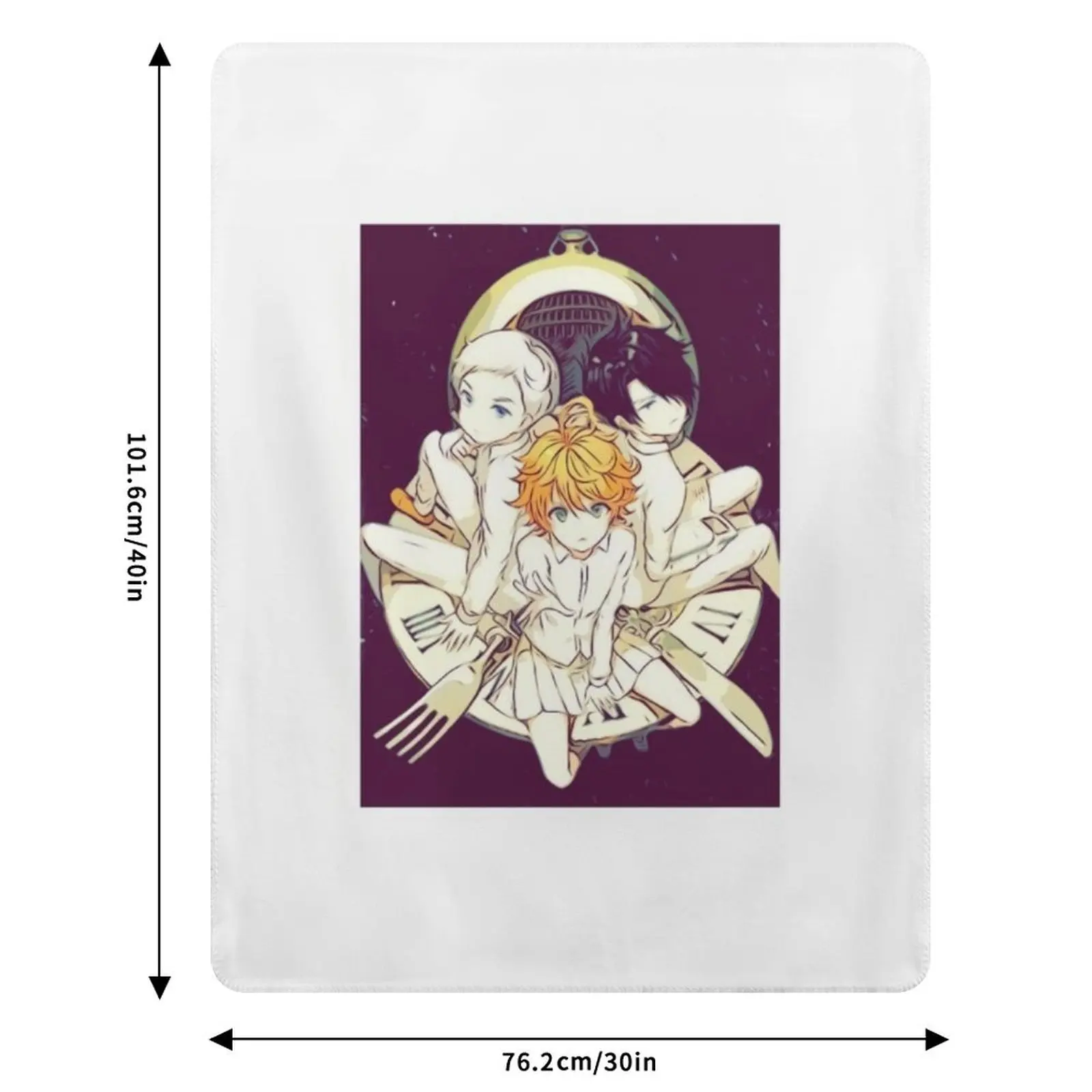 ياكوسوكو نو نيفرلاند | نيفرلاند الموعودة - إيما، نورمان آند راي (رسم) رمي بطانية بطانيات للطفل بطانيات أريكة قطيفة