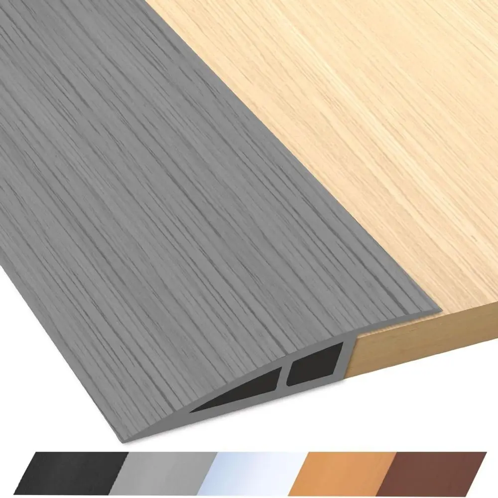 Carpet to Tile Floor Transition Strip Wear-resistant Self Adhesive Door Threshold Ramp Cuttable PVC Edging Trim Household