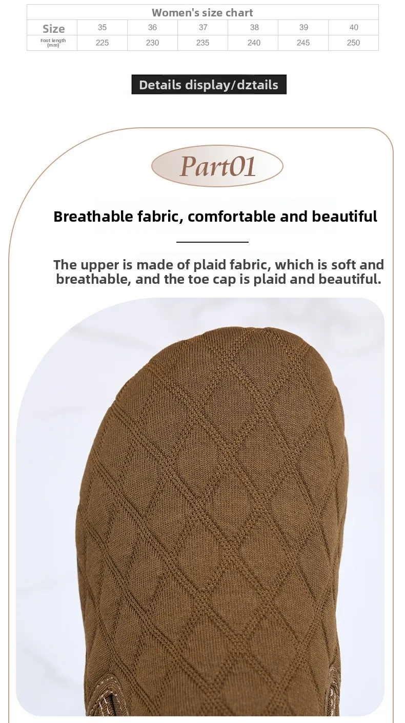 Damen-Slipper, lässige Schuhe, Obermaterial aus gestepptem Stoff mit Diamantmuster, weiche Gummisohle, rutschfest, leicht, bequem, ideal zum täglichen Tragen und für Spaziergänge. – Detail 5